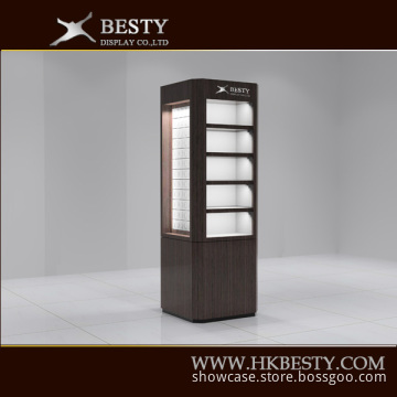 customized glass LED jewelry display cabinet